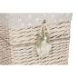 Set di Cestini Home ESPRIT Verde Beige Naturale vimini 47 x 35 x 55 cm 5 Pezzi