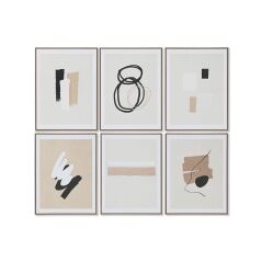 Quadro Home ESPRIT Marrone Beige Moderno Città 60 x 4 x 80 cm (6 Unità)