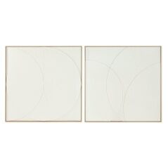 Painting Home ESPRIT White Modern Scandinavian 100 x 4 x 100 cm (2 Units)