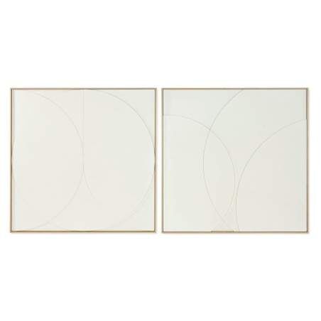 Painting Home ESPRIT White Modern Scandinavian 100 x 4 x 100 cm (2 Units)