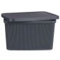 Storage Box with Lid Anthracite Plastic 19 L 28 x 22 x 39 cm (12 Units)