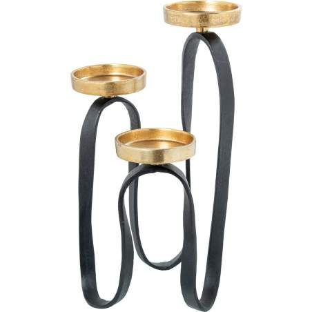 Candle Holder Alexandra House Living Black Aluminium