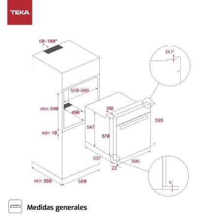 Forno Pirolitico Teka HSB620P 3552 W 70 L