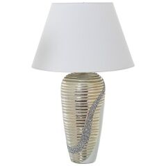 Lampada da tavolo Alexandra House Living Bianco Dorato Ceramica 40 W 18 x 42 x 12 cm