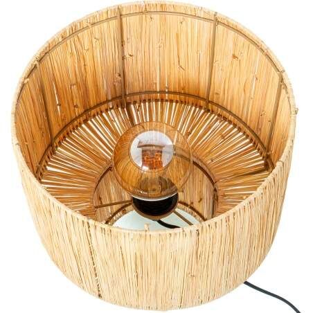 Desk lamp Alexandra House Living Beige Natural wicker Rattan Natural Fibre 40 W 30 x 36 x 30 cm