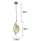 Lampadario Alexandra House Living Dorato Metallo 60 W 16 x 40 x 16 cm