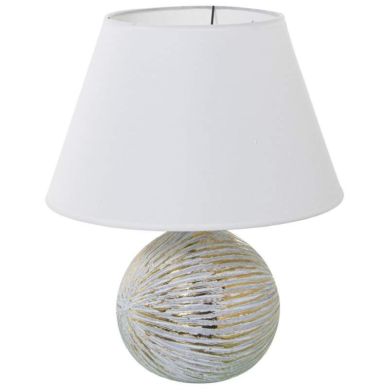 Desk lamp Alexandra House Living White Golden Ceramic 40 W 35 x 43 x 35 cm