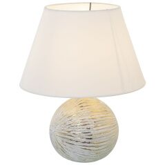 Desk lamp Alexandra House Living White Golden Ceramic 40 W 35 x 43 x 35 cm