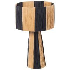 Desk lamp Alexandra House Living Brown Black Natural Rattan Natural Fibre 60 W 25 x 41 x 25 cm