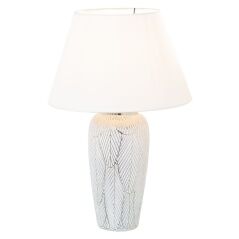 Lampada da tavolo Alexandra House Living Bianco Argentato Ceramica 40 W 15 x 37 x 15 cm