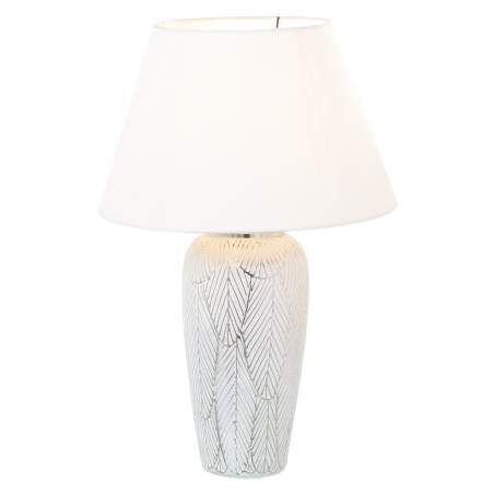 Lampada da tavolo Alexandra House Living Bianco Argentato Ceramica 40 W 15 x 37 x 15 cm