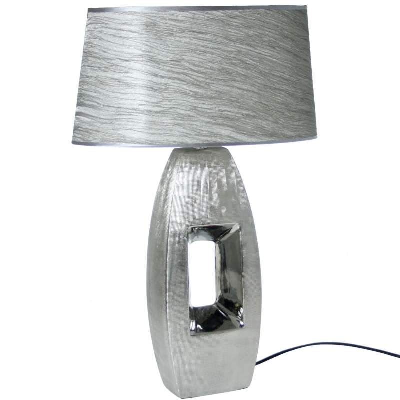 Desk lamp Alexandra House Living Silver Ceramic 40 W 38 x 60 x 20 cm