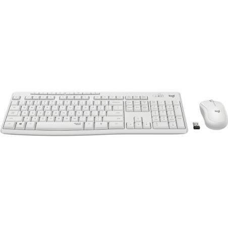 Keyboard and Wireless Mouse Logitech 920-009819 White QWERTZ