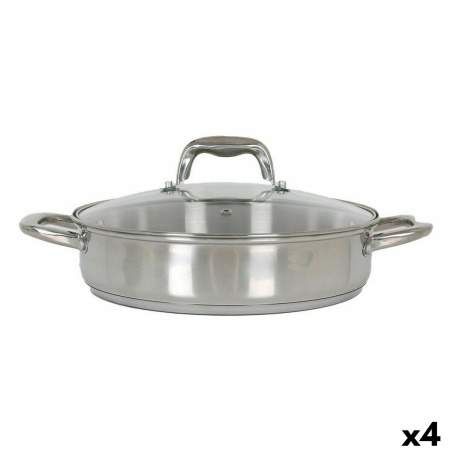 Casseruola con coperchio in vetro Quttin 4,3 L (4 Unità)