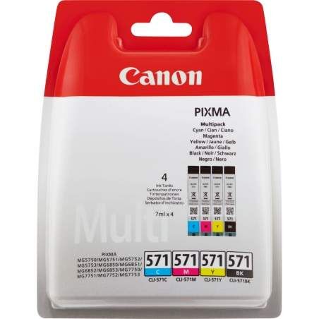 Cartuccia ad Inchiostro Originale Canon CLI-571 Multipack Grigio Multicolore