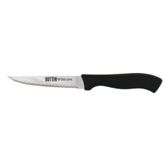 Serrated Knife Quttin Kasual Black Silver 22 x 2 x 1,5 cm (48 Units)