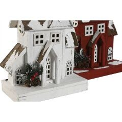 Christmas bauble Home ESPRIT White Red 26 x 14 x 32 cm (2 Units)