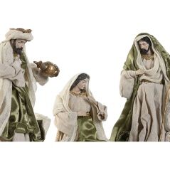 Christmas nativity set Home ESPRIT Green Beige 20 x 15 x 30 cm (9 Pieces)