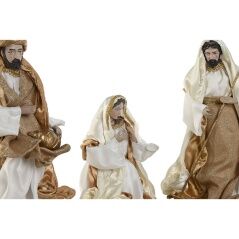 Presepe di Natale Home ESPRIT Bianco Dorato 20 x 15 x 30 cm (9 Pezzi)