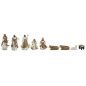 Christmas nativity set Home ESPRIT White Golden 20 x 15 x 30 cm (9 Pieces)