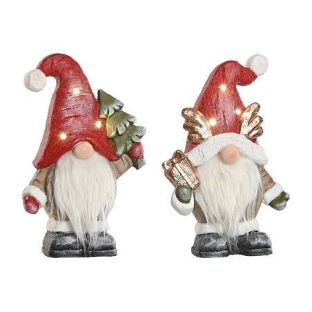 Christmas bauble Home ESPRIT White Red Gnome 25 x 11,5 x 38 cm (2 Units)