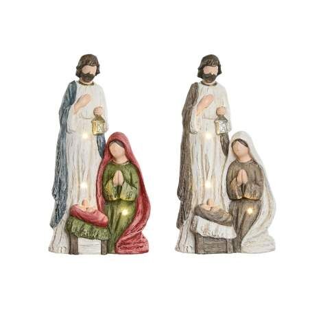 Presepe di Natale Home ESPRIT Verde Grigio Magnesio 22,5 x 12 x 44 cm (2 Unità)