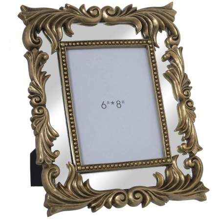 Photo frame Alexandra House Living Gold Plastic 20 x 25 x 3 cm