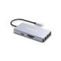 Hub USB Conceptronic 110519307101 Grigio Multicolore 100 W