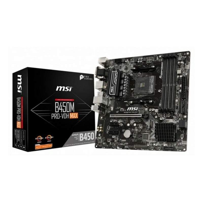 Motherboard MSI B450M PRO-VDH Max mATX AM4 AMD B450 AMD AMD AM4