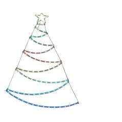 Decorazione luminosa Lifetime Albero di Natale LED RGB 66 x 87 cm