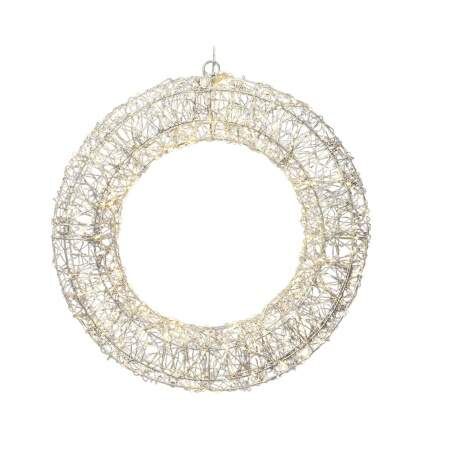 Christmas bauble Lumineo Silver Soft green 6 W 58 x 7 x 58 cm Advent wreathe For hanging LED Light