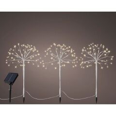 Set of LED garden stakes Lumineo White Christmas Mini (3 Pieces)