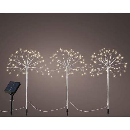 Set di Picchetti da Giardino a LED Lumineo Bianco Natale Mini (3 Pezzi)