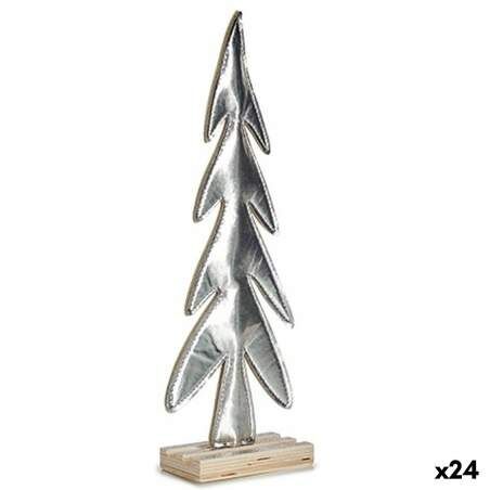 Decorative Figure Christmas Tree Grey Wood 5 x 32,5 x 11,5 cm (24 Units)