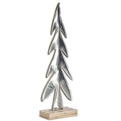 Statua Decorativa Albero di Natale Grigio Legno 5 x 32,5 x 11,5 cm (24 Unità)