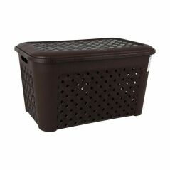 Laundry Basket Tontarelli Arianna With lid Black 48,3 L (6 Units)