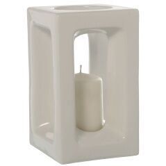 Candleholder Alexandra House Living White Ceramic 15 x 25 x 15 cm