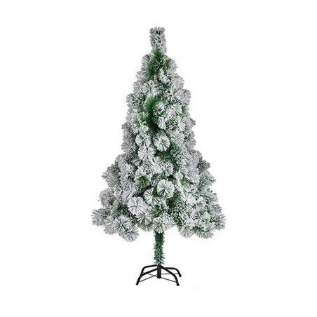 Christmas Tree White Green Metal Plastic