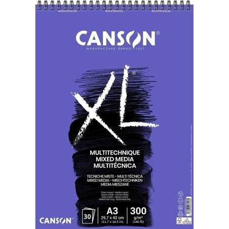 Drawing Pad Canson White A3 Paper 5 Units 30 Sheets