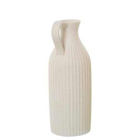 Vase Alexandra House Living Cream Ceramic 14 x 36 x 14 cm