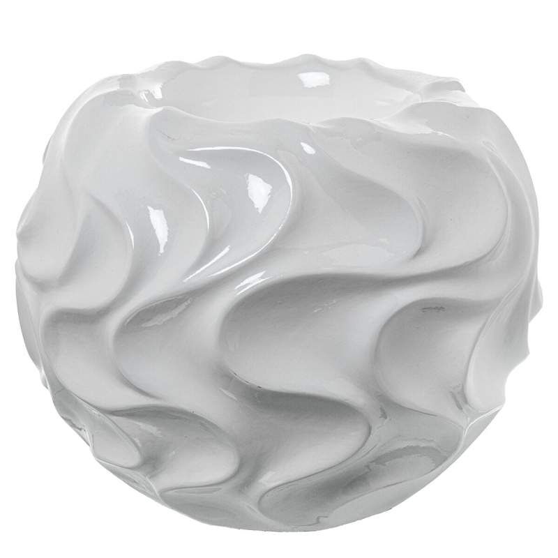 Vase Alexandra House Living White Ceramic 38 x 40 x 38 cm