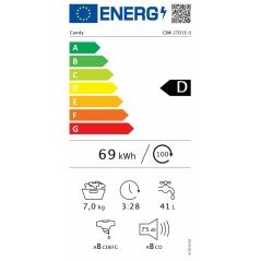 Lavatrice Candy CBW 27D1E-S 60 cm 1200 rpm 7 kg