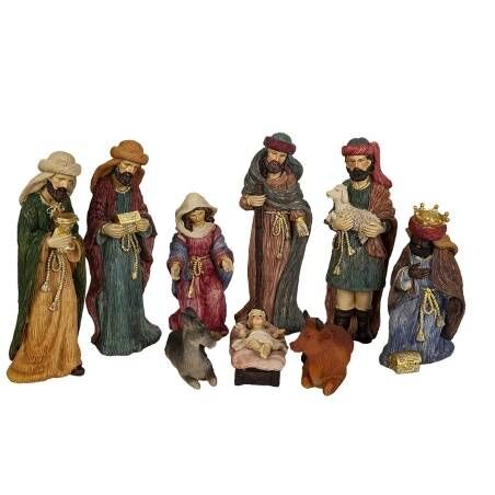 Set di Cifre Romimex Multicolore Resina 9 x 20 x 9 cm Natività/Presepe Re Magi 9 Pezzi