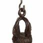 Bell Alexandra House Living Brown Copper Wood Rope Iron 16 x 72 x 48 cm